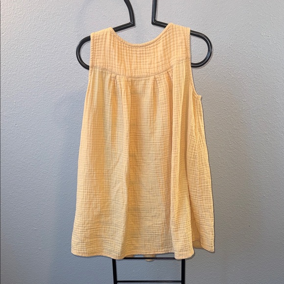 Roper Light Yellow Sleeveless Cotton Gauze Tank Dress- Women - Picture 5 of 6